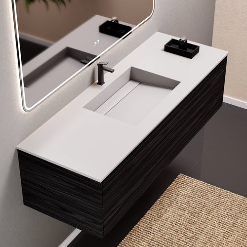 Aurora Frame – Corian® Basin with 1 Drawer Vanity - ROVALUX