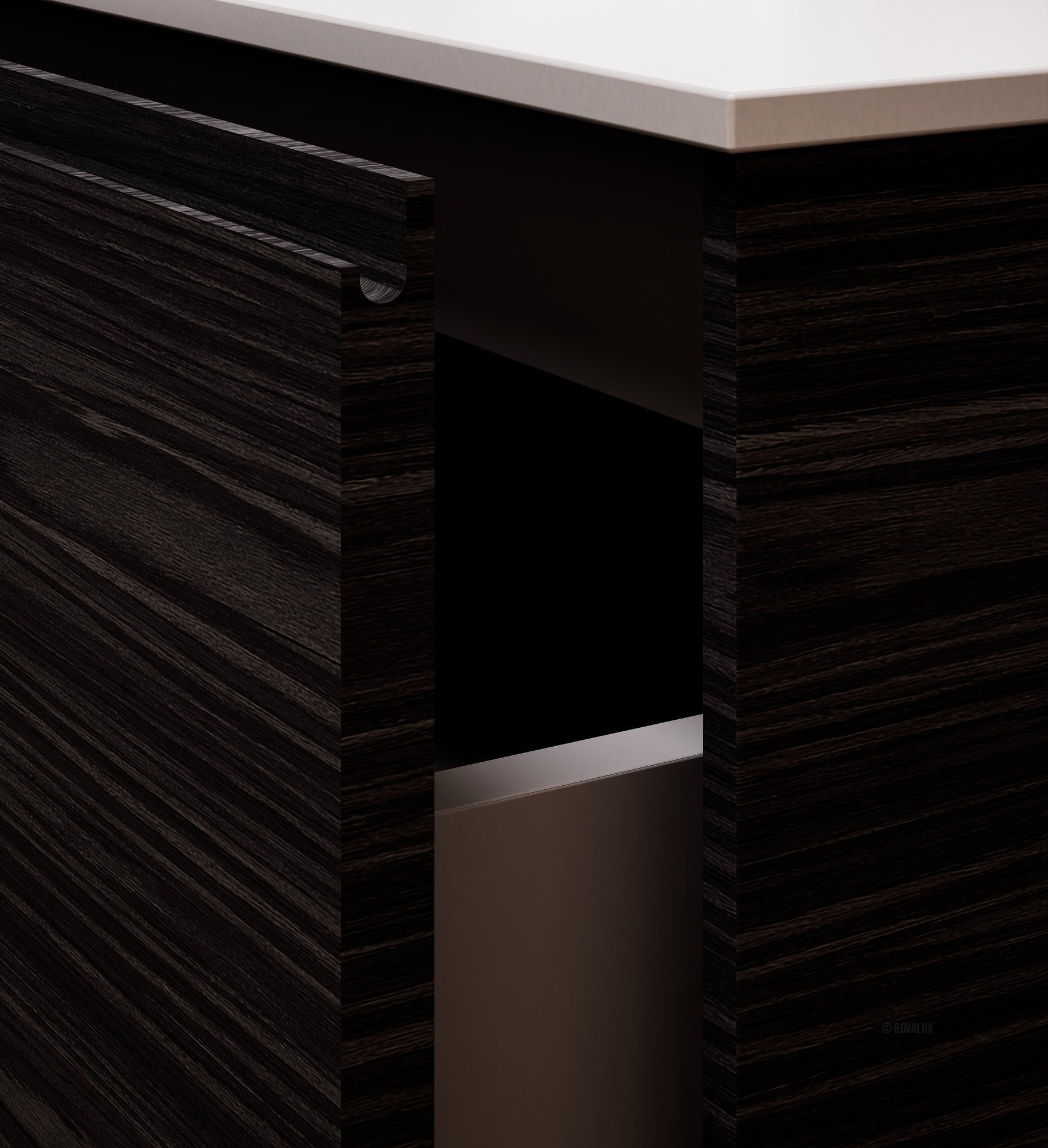 Aurora Frame – Corian® Basin with 1 Drawer Vanity - ROVALUX