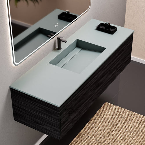 Aurora Frame – Corian® Basin with 1 Drawer Vanity - ROVALUX