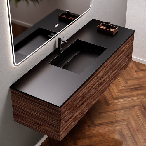 Aurora Frame – Corian® Basin with 1 Drawer Vanity - ROVALUX