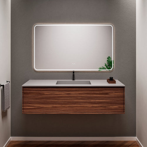 Aurora Frame – Corian® Basin with 1 Drawer Vanity - ROVALUX