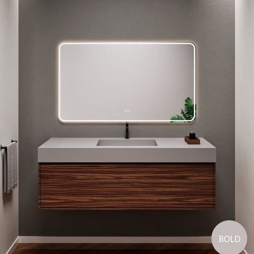 Aurora Frame – Corian® Basin with 1 Drawer Vanity - ROVALUX