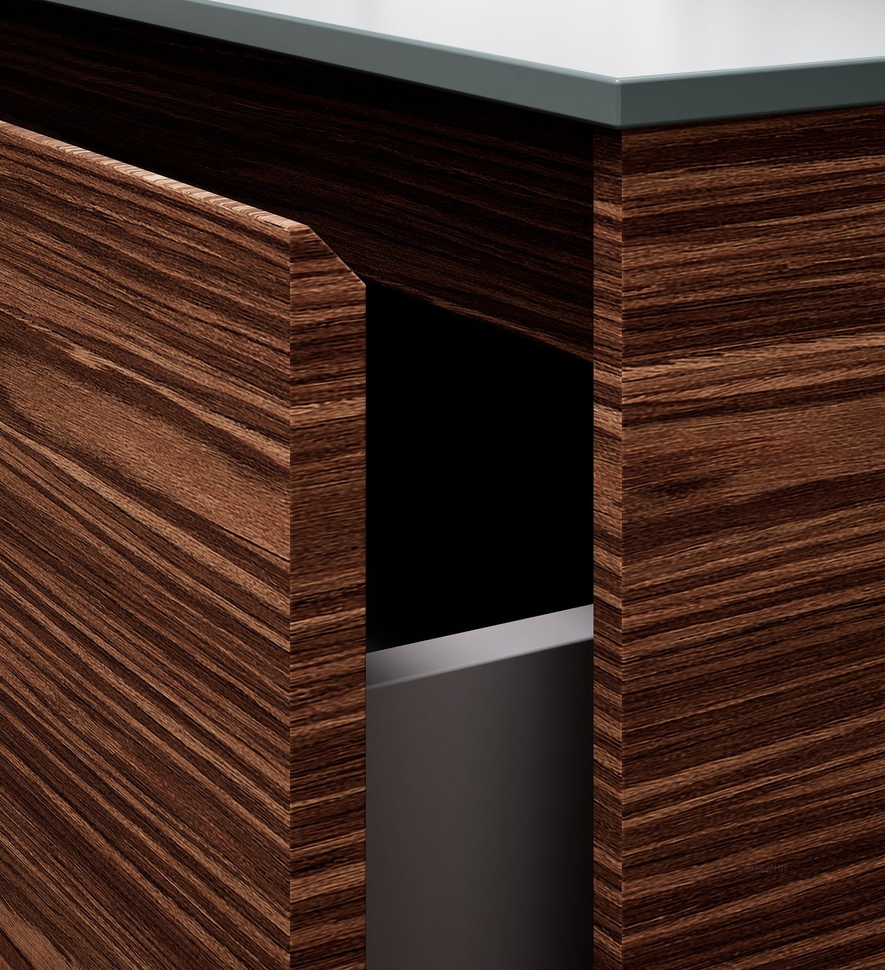Aurora Frame – Corian® Basin with 1 Drawer Vanity - ROVALUX