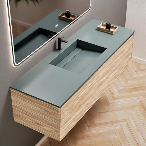 Aurora Frame – Corian® Basin with 1 Drawer Vanity - ROVALUX