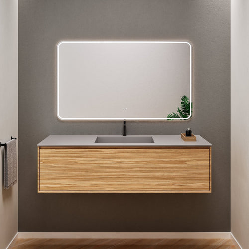 Aurora Frame – Corian® Basin with 1 Drawer Vanity - ROVALUX
