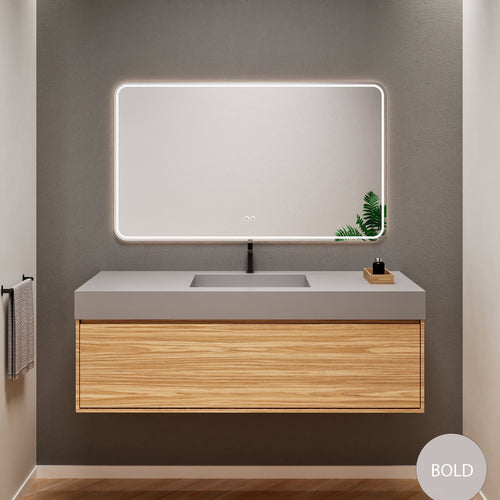 Aurora Frame – Corian® Basin with 1 Drawer Vanity - ROVALUX