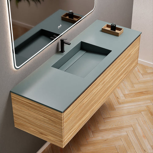 Aurora Frame – Corian® Basin with 1 Drawer Vanity - ROVALUX