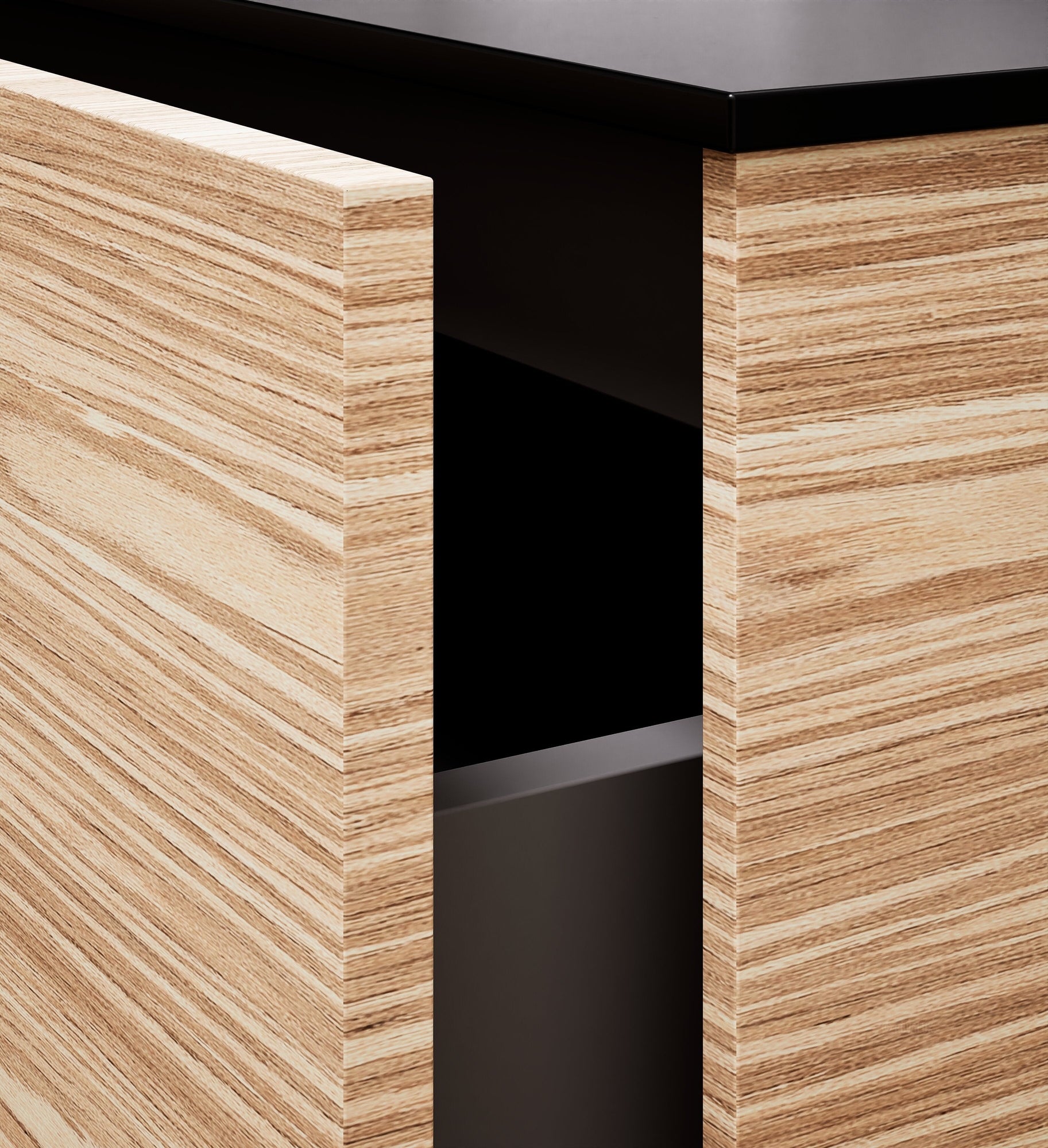 Aurora Frame – Corian® Basin with 1 Drawer and Bottom Shelf - ROVALUX