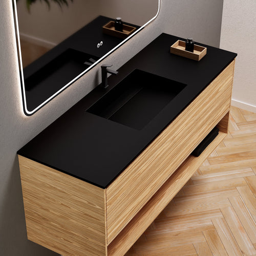 Aurora Frame – Corian® Basin with 1 Drawer and Bottom Shelf - ROVALUX