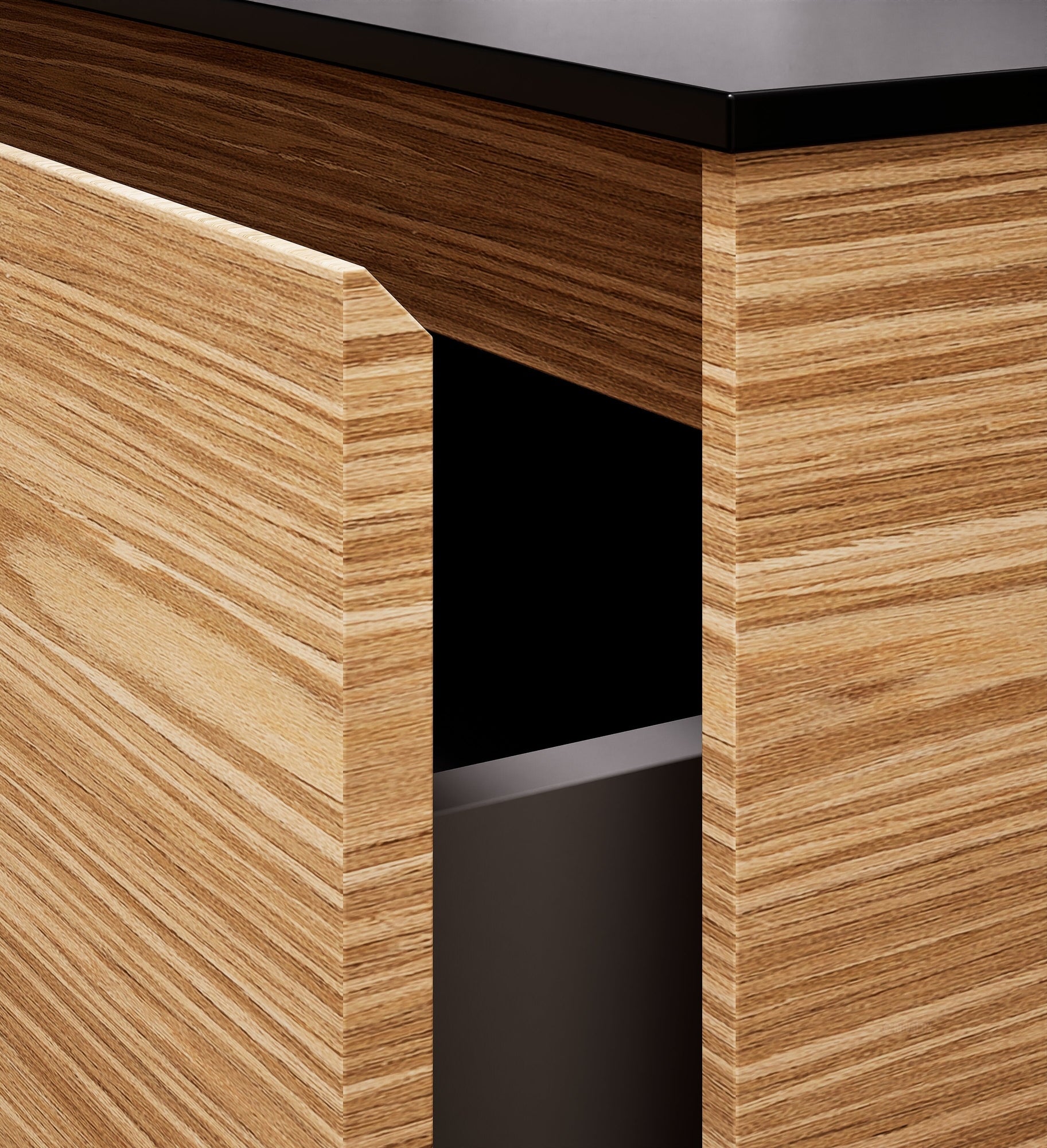 Aurora Frame – Corian® Basin with 1 Drawer and Bottom Shelf - ROVALUX