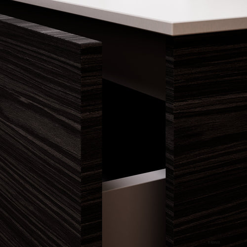 Aurora Frame – Corian® Basin with 1 Drawer and Side Shelf - ROVALUX