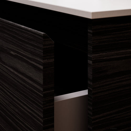 Aurora Frame – Corian® Basin with 1 Drawer and Side Shelf - ROVALUX