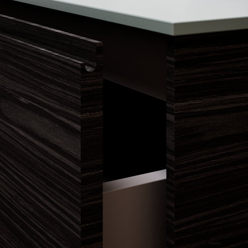 Aurora Frame – Corian® Basin with 1 Drawer and Side Shelf - ROVALUX