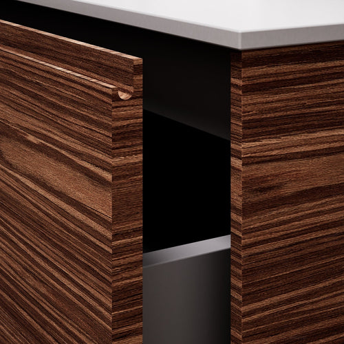 Aurora Frame – Corian® Basin with 1 Drawer and Side Shelf - ROVALUX