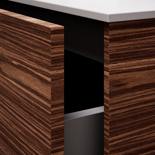 Aurora Frame – Corian® Basin with 1 Drawer and Side Shelf - ROVALUX