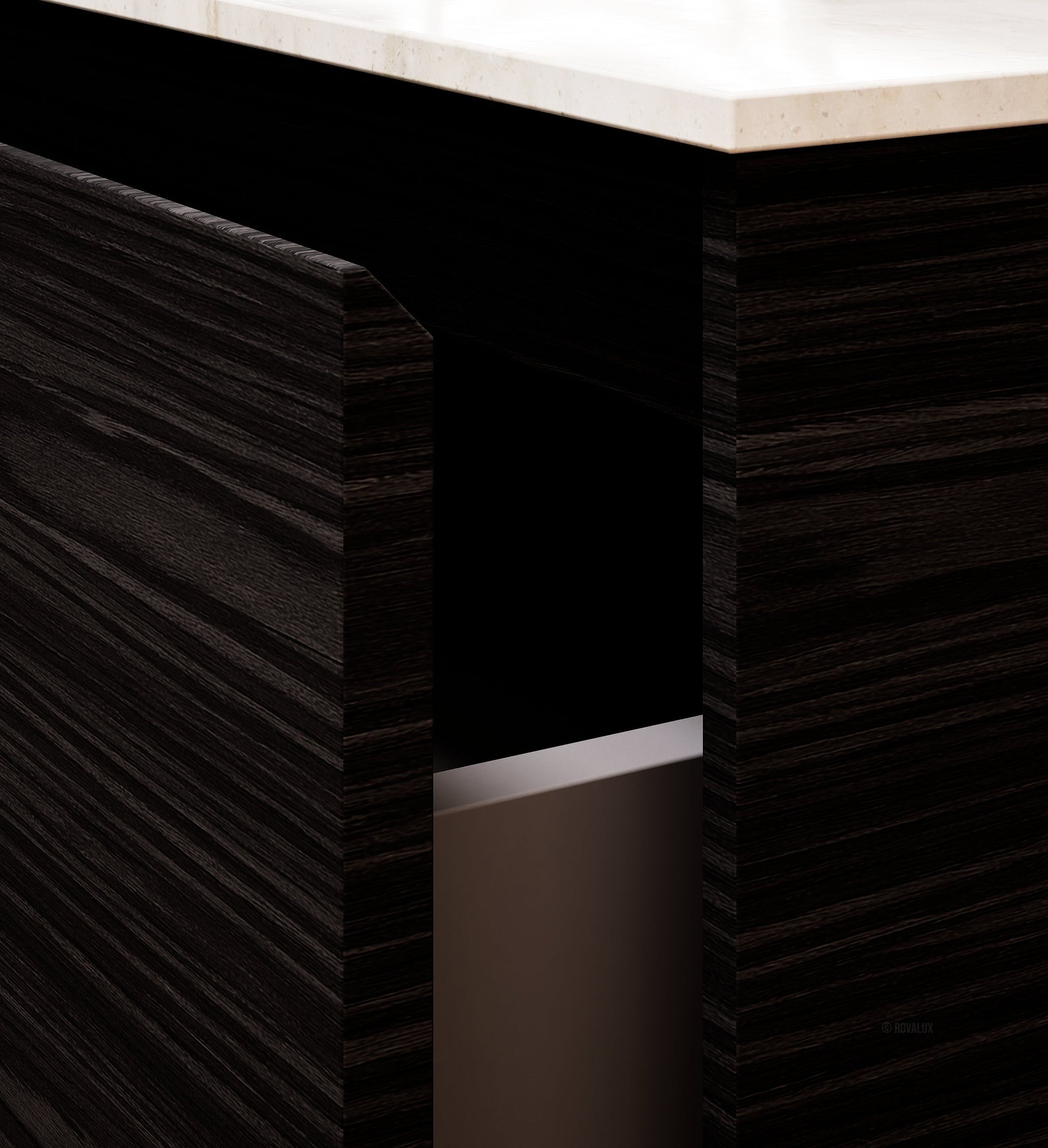 Aurora Frame – Corian® Basin with 2 Stacked Drawers - ROVALUX
