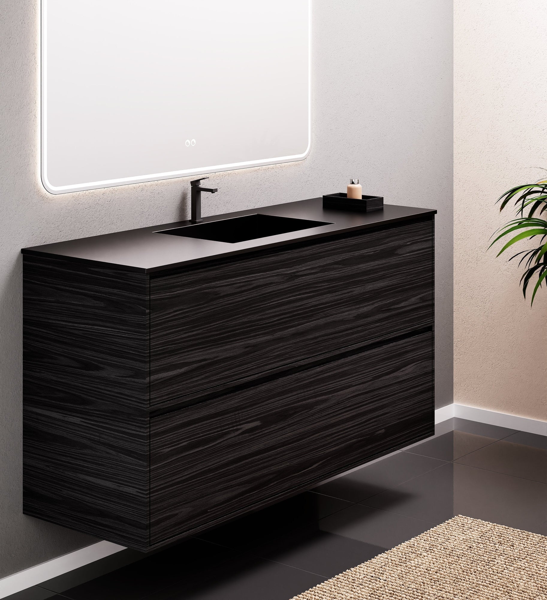 Aurora Frame – Corian® Basin with 2 Stacked Drawers - ROVALUX