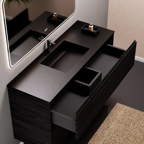 Aurora Frame – Corian® Basin with 2 Stacked Drawers - ROVALUX