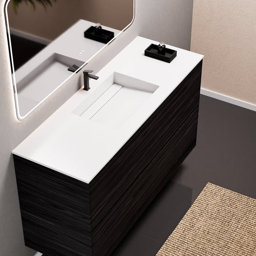 Aurora Frame – Corian® Basin with 2 Stacked Drawers - ROVALUX
