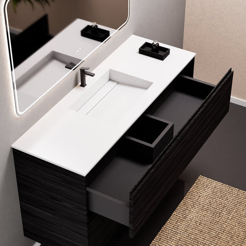 Aurora Frame – Corian® Basin with 2 Stacked Drawers - ROVALUX