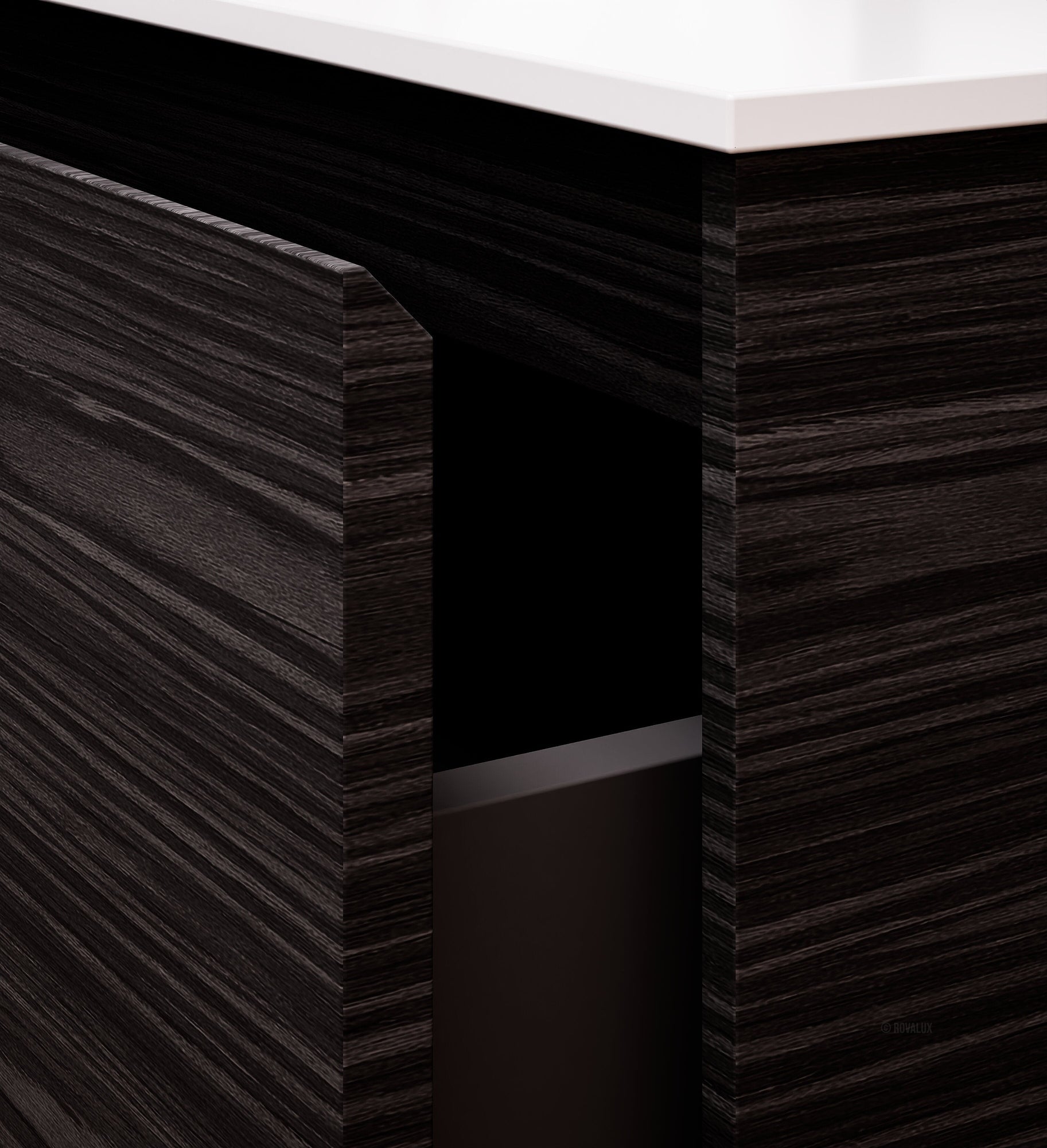 Aurora Frame – Corian® Basin with 2 Stacked Drawers - ROVALUX