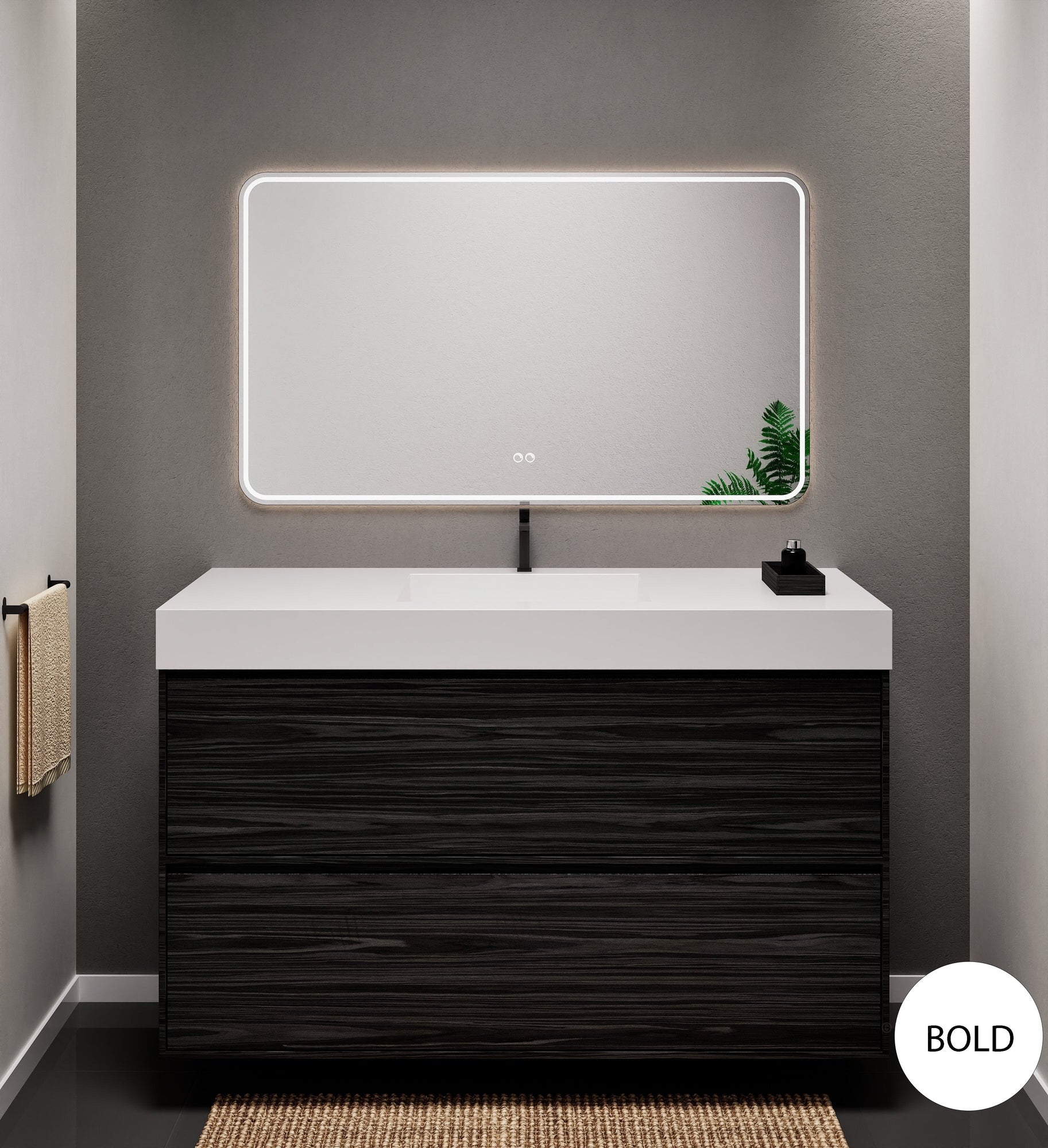 Aurora Frame – Corian® Basin with 2 Stacked Drawers - ROVALUX
