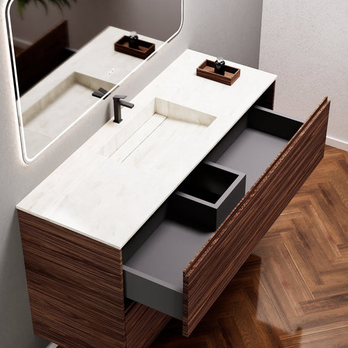 Aurora Frame – Corian® Basin with 2 Stacked Drawers - ROVALUX