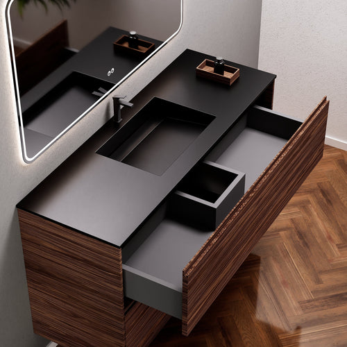 Aurora Frame – Corian® Basin with 2 Stacked Drawers - ROVALUX