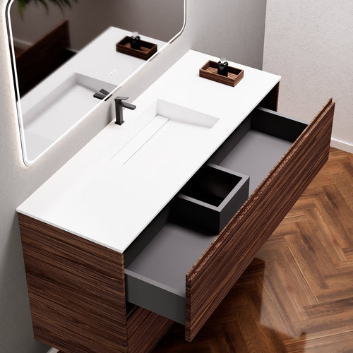 Aurora Frame – Corian® Basin with 2 Stacked Drawers - ROVALUX