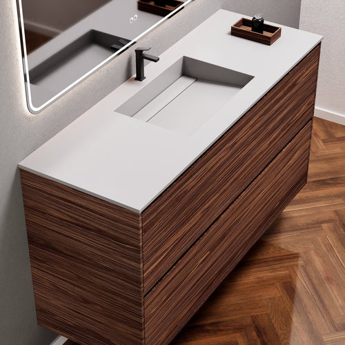 Aurora Frame – Corian® Basin with 2 Stacked Drawers - ROVALUX