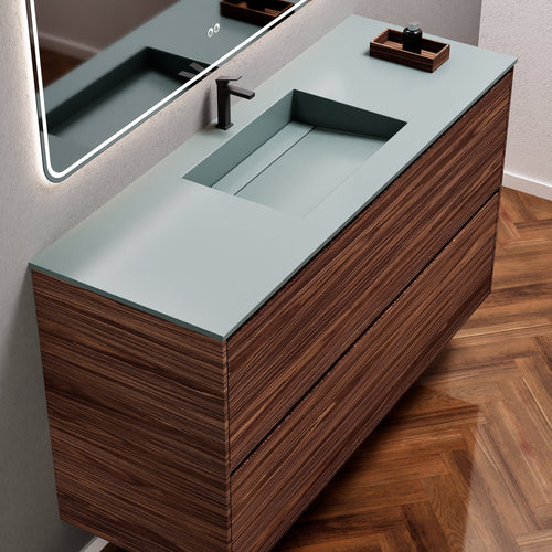 Aurora Frame – Corian® Basin with 2 Stacked Drawers - ROVALUX