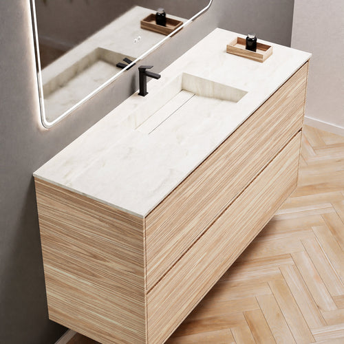 Aurora Frame – Corian® Basin with 2 Stacked Drawers - ROVALUX
