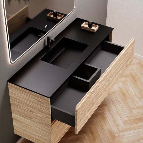 Aurora Frame – Corian® Basin with 2 Stacked Drawers - ROVALUX