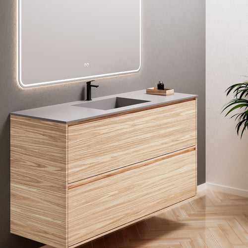 Aurora Frame – Corian® Basin with 2 Stacked Drawers - ROVALUX