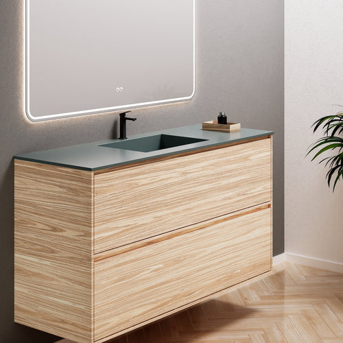 Aurora Frame – Corian® Basin with 2 Stacked Drawers - ROVALUX