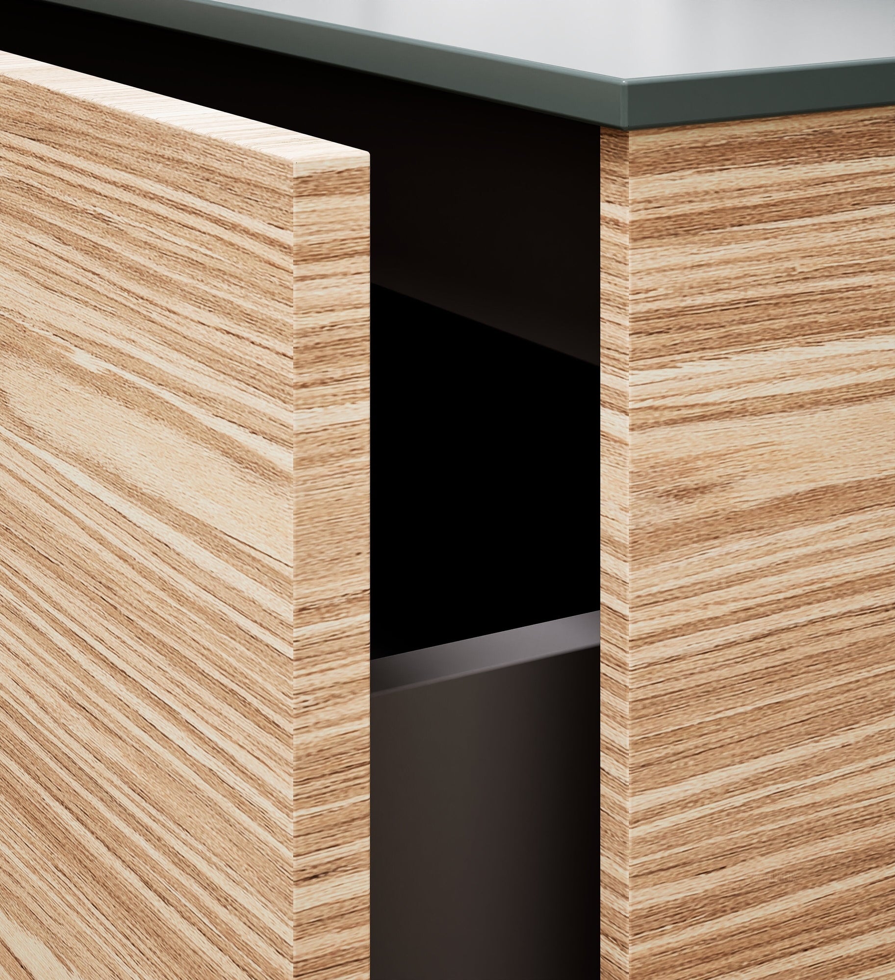 Aurora Frame – Corian® Basin with 2 Stacked Drawers - ROVALUX