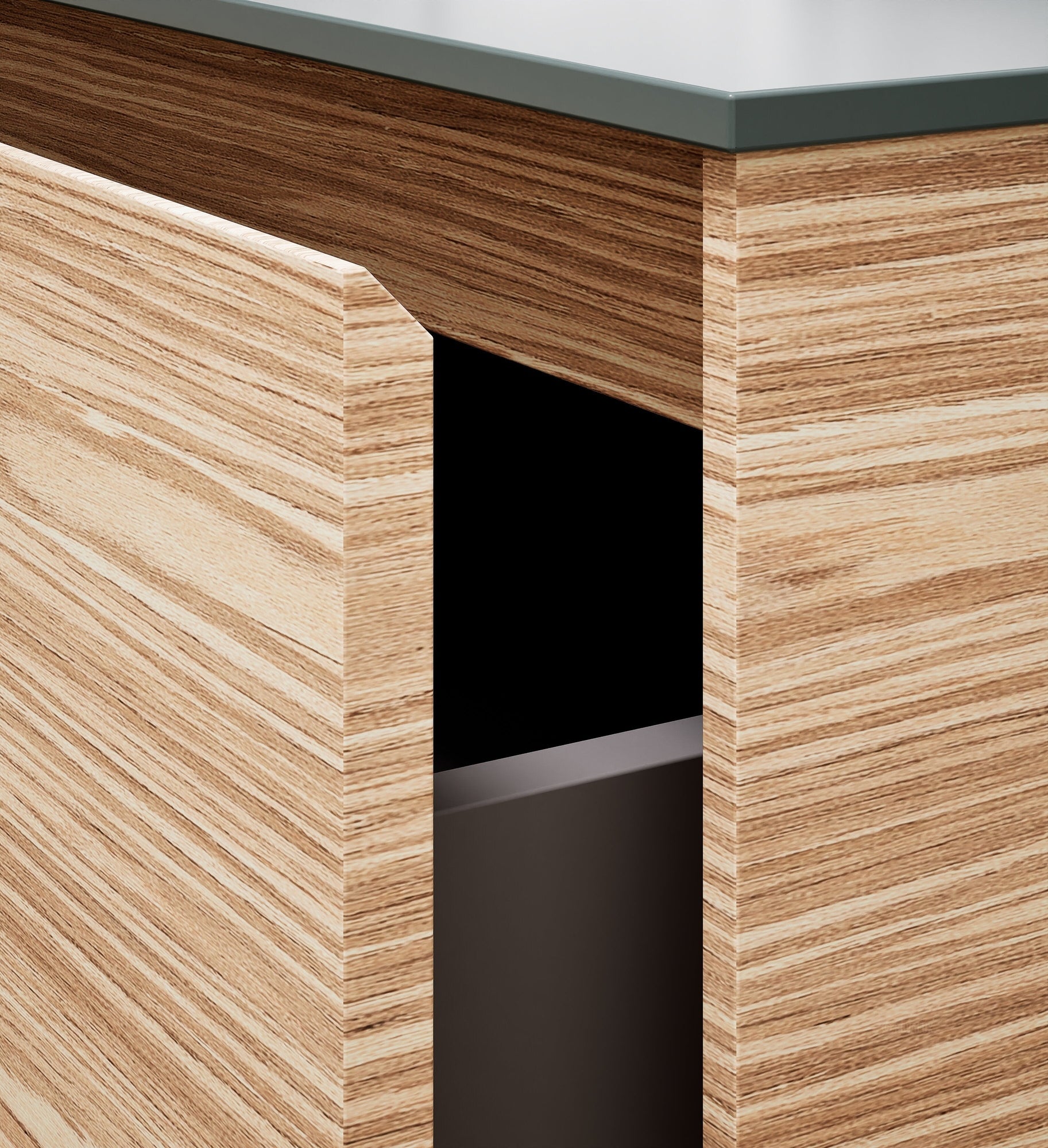 Aurora Frame – Corian® Basin with 2 Stacked Drawers - ROVALUX