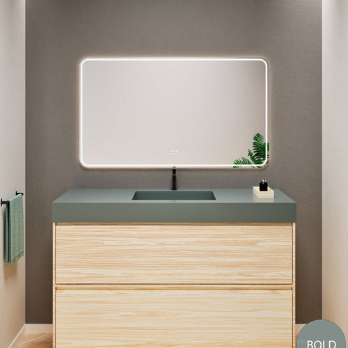 Aurora Frame – Corian® Basin with 2 Stacked Drawers - ROVALUX