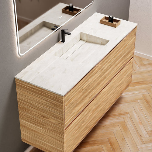 Aurora Frame – Corian® Basin with 2 Stacked Drawers - ROVALUX