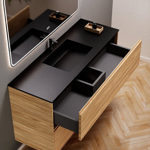 Aurora Frame – Corian® Basin with 2 Stacked Drawers - ROVALUX