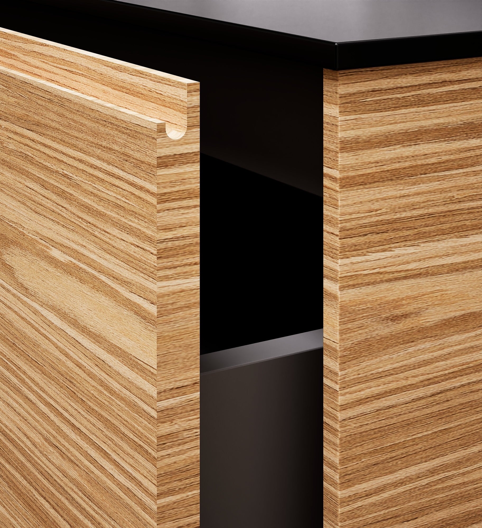 Aurora Frame – Corian® Basin with 2 Stacked Drawers - ROVALUX