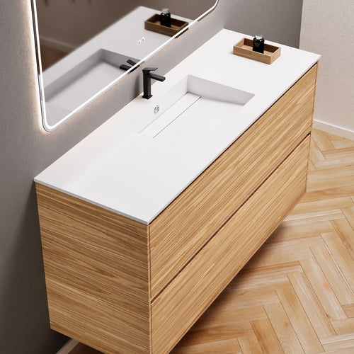 Aurora Frame – Corian® Basin with 2 Stacked Drawers - ROVALUX