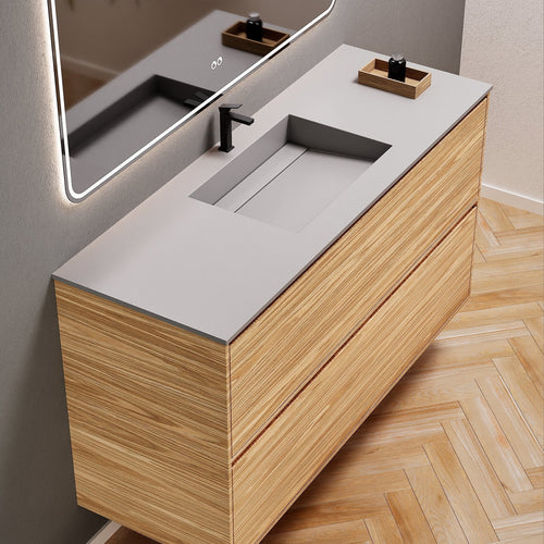 Aurora Frame – Corian® Basin with 2 Stacked Drawers - ROVALUX