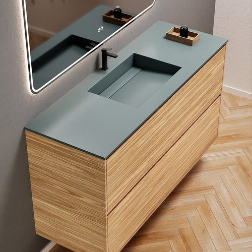Aurora Frame – Corian® Basin with 2 Stacked Drawers - ROVALUX
