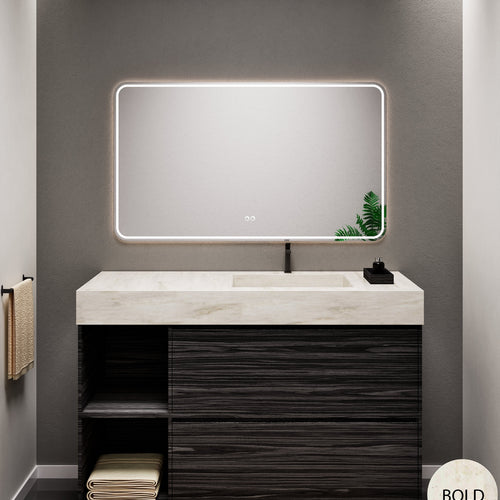 Aurora Frame – Corian® Basin with 2 Drawers and 2 Side Shelves - ROVALUX