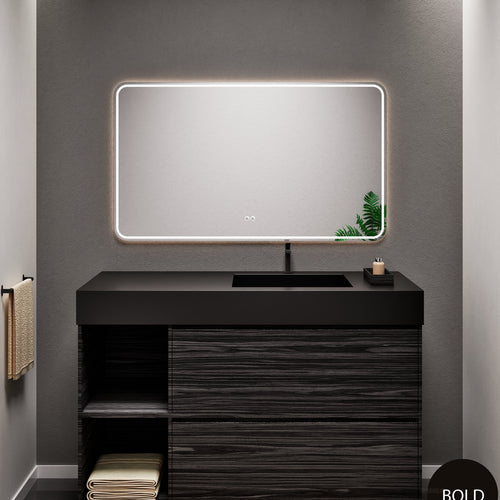 Aurora Frame – Corian® Basin with 2 Drawers and 2 Side Shelves - ROVALUX
