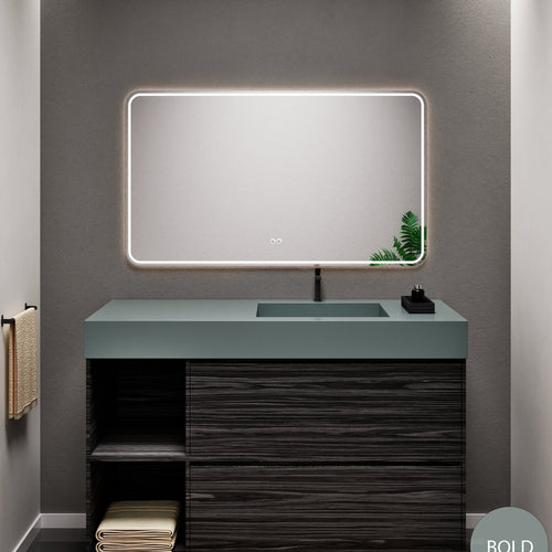 Aurora Frame – Corian® Basin with 2 Drawers and 2 Side Shelves - ROVALUX
