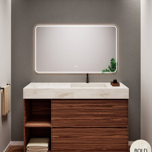 Aurora Frame – Corian® Basin with 2 Drawers and 2 Side Shelves - ROVALUX