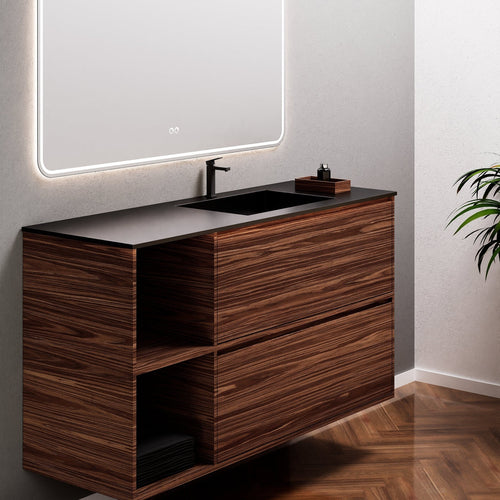 Aurora Frame – Corian® Basin with 2 Drawers and 2 Side Shelves - ROVALUX