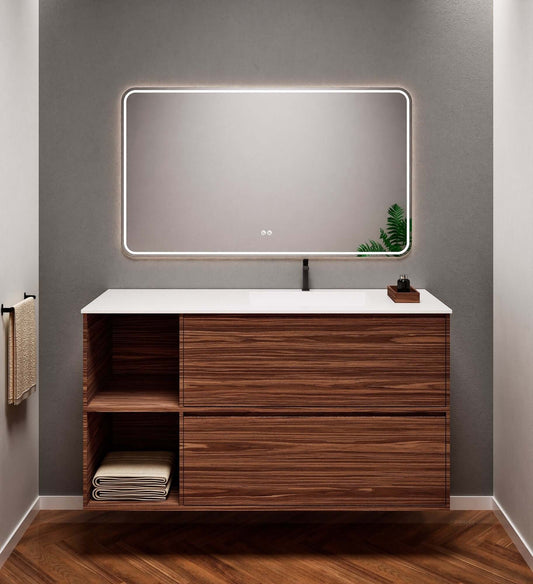 Aurora Frame – Corian® Basin with 2 Drawers and 2 Side Shelves - ROVALUX